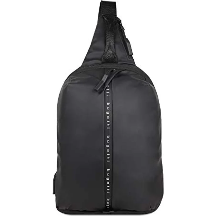 Bugatti Handtasche Blanc Schwarz, funktionaler Rucksack mit mehreren Fächern und gepolsterten Schulterträgern – Bild 1