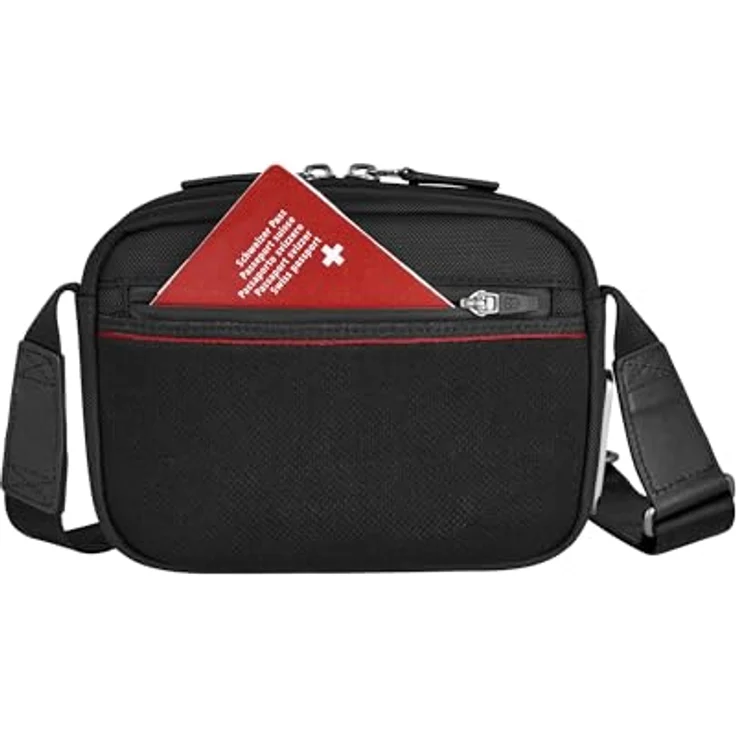 Victorinox Architecture Urban2, Compact Crossbody Bag, 2L Volumen, Nylon und Leder, schwarz – Bild 3