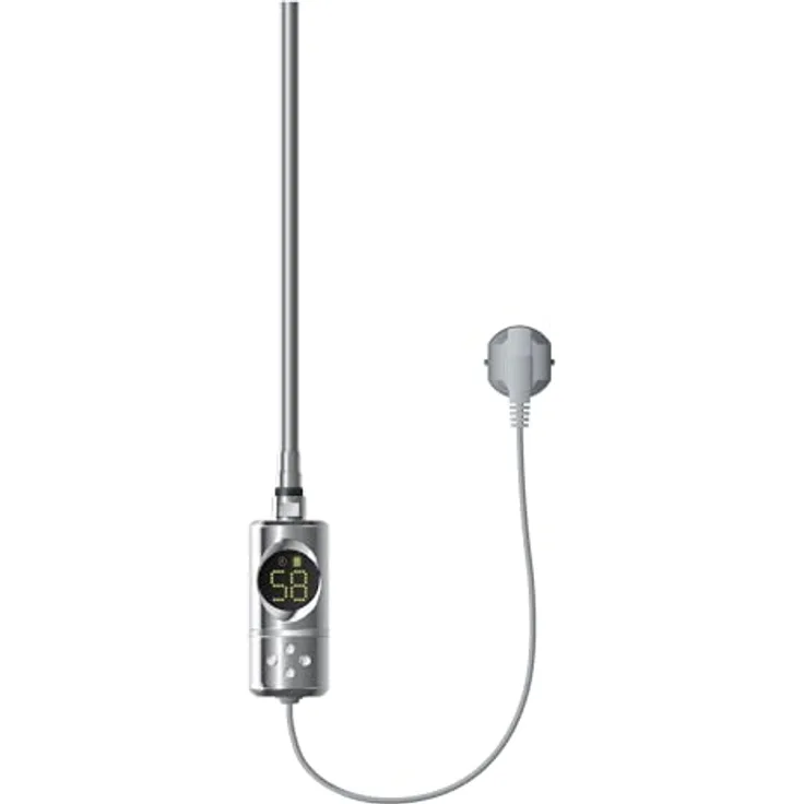 ML-Design Heizstab 900W Chrom, mit Thermostat und LCD-Bildschirm, Timing-Funktion, schnelle Aufheizung