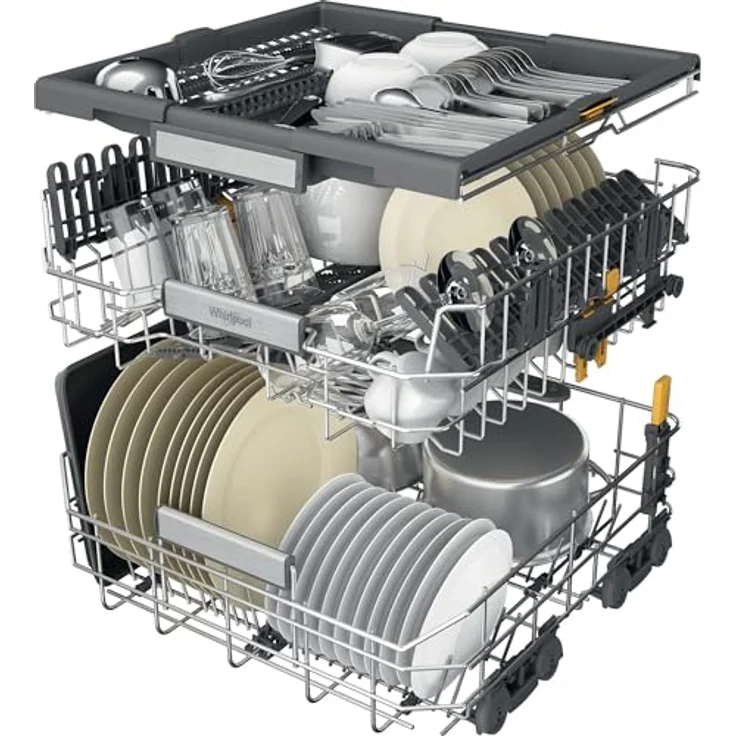 Whirlpool MaxiSpace W7F HS41 X, Freistehender Geschirrspüler, 60 cm, Edelstahl Schwarz, 15 Maßgedecke, 41 dB Geräuschpegel, Energieeffizienz C – Bild 6