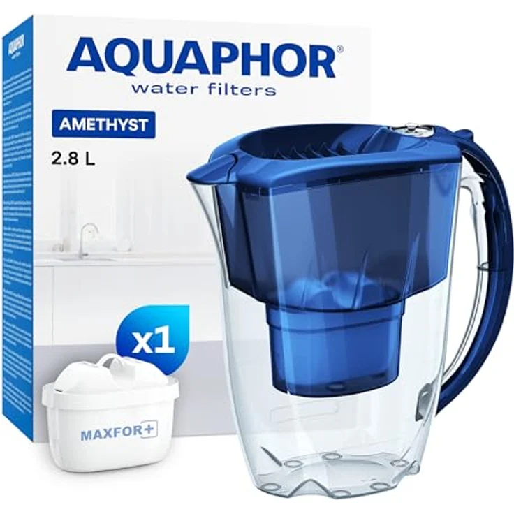 AQUAPHOR Amethyst MAXFOR+ Wasserfilter, Kunststoff, Kobaltblau, 25.5 – Bild 2