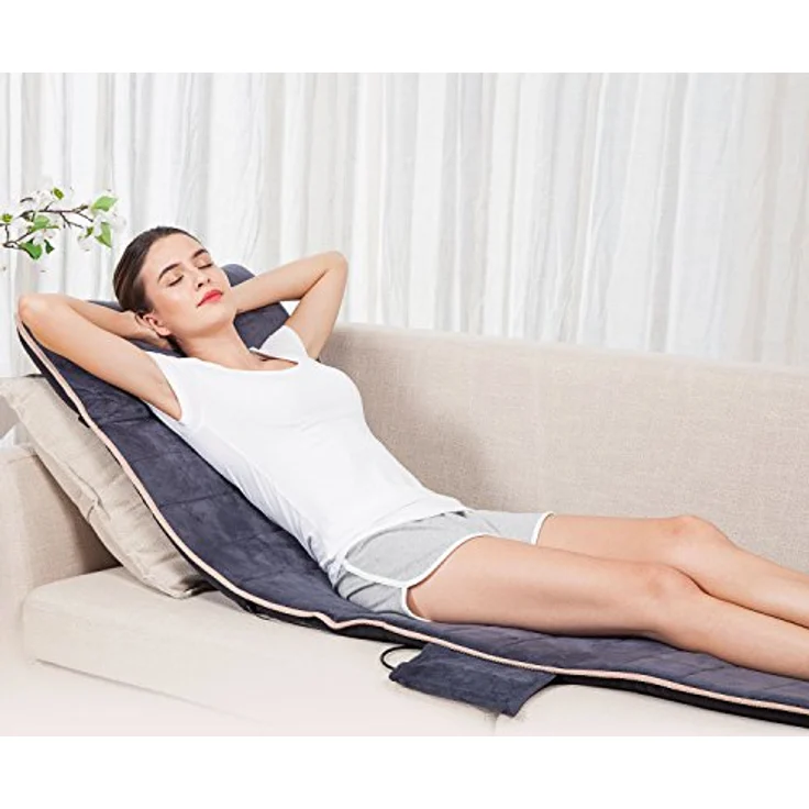Snailax Massagematte mit Wärmefunktion, Massageauflage Heizkissen mit Wärme, 10 Vibrationsmotoren und 4 Therapieheizkissen,Elektrische Ganzkörpermassagegerät mit umschaltbarer Wärmefunktion, Geschenke – Bild 4