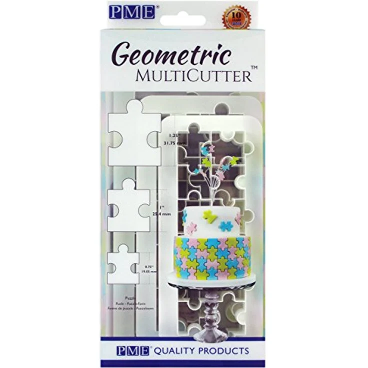 PME MultiCutter für Kuchendesign, geometrisch, plastik, weiß, Set of 3 – Bild 2