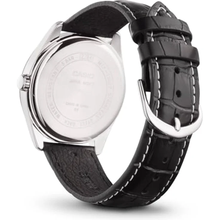 Casio MTP-1302PL-7BVEF, Herren Analog Quarz Uhr mit Echtlederarmband, Wasserdicht bis 5 Bar, Datumsanzeige, Neo Display – Bild 2