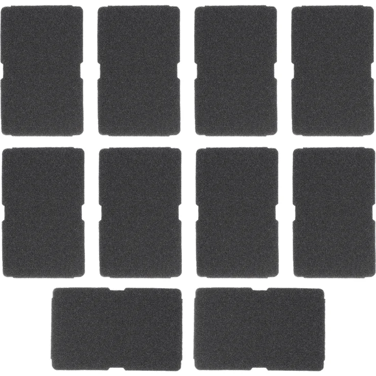 McFilter Ersatzfilter (10 Stück), Schwammfilter für Wäschetrockner, abwaschbar, schwarz, kompatibel mit Beko 2964840100, DPU 7340, DPU 7404, Blomberg TKF7451, Grundig Edition 70
