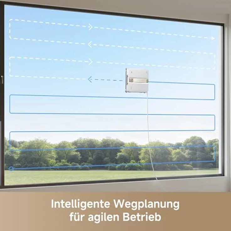 MOVA N1 Fensterputzroboter, Dualflügel-Sprühreinigungssystem, 8000 Pa Saugkraft, intelligente Wegplanung, 12 Sicherheitsstufen, kompakt und leicht – Bild 4