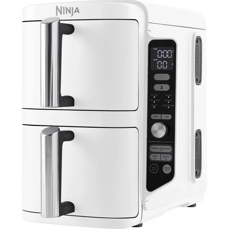 NINJA Heißluftfritteuse SL400EUWH Doppel XL Doppel-Heißluftfritteuse, 2470 Watt, 9,5 Liter, PTFE-freie Antihaftbeschichtung – Bild 1