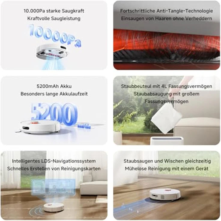 Xiaomi Robot Vacuum H40, Staubsauger-Roboter mit leistungsstarker Saugkraft – Bild 2