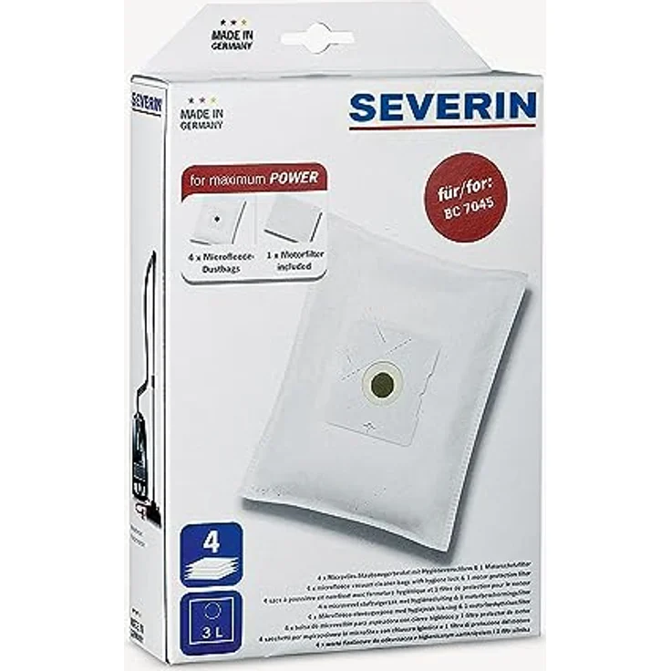 Severin SB 7218, Staubsaugerbeutel für BC 7044, 7045, 7047, 7049, 5er Pack – Bild 2