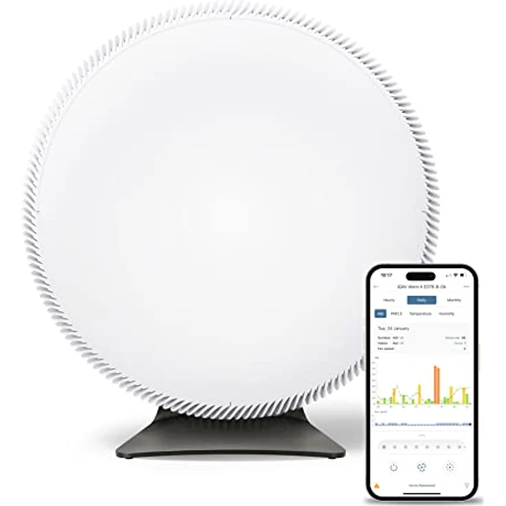 IQAir Luftreiniger für große Räume [Haus, Küche, Wohnzimmer, Schlafzimmer, Büro] Atem X HyperHEPA-Filter [Viren, Bakterien, Allergene, Asthmaauslöser, Rauch, Schimmel, Haustiere] Made in Germany – Bild 1