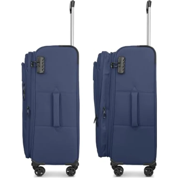 Franky Melbourne 3.0 Koffer groß | Weichschalen Trolley mit 4 drehbaren Rollen, Dehnfalte, arretierbarer Griff, Adressschild, Hemdenfach und Zahlenschloss | 42 cm x 29 cm x 69 cm - 2.95 kg – Bild 3