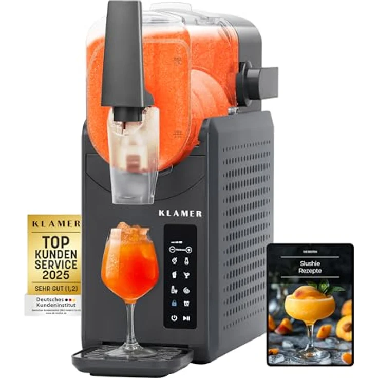 KLAMER Slush Maschine, 2,6L mit 5 voreingestellten Programmen für Slushie, Cocktail, Milchshake, Frappé und Wein, Turbo Freeze, automatische Reinigung, kein Eis erforderlich – Bild 1