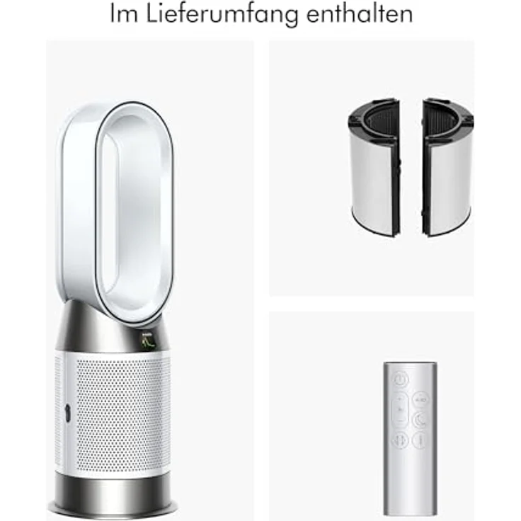 Dyson Purifier Hot+Cool HP1, Luftreiniger mit HEPA-H13-Filter und Wärmefunktion, Weiß/Weiß – Bild 5