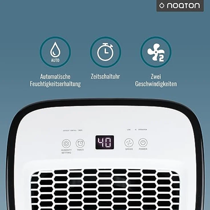Noaton Luftentfeuchter DF 4112, max 13L/24h, 65 m³ Raumgröße, Feuchtigkeitssensor - Gegen Feuchtigkeit, Schimmel – Bild 5
