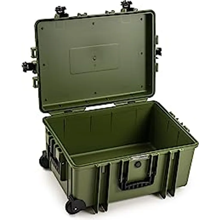 B&W International GmbH B&W Transportkoffer Outdoor Typ 6800 Bronze-grün, Trolley Koffer, ideal auf Tour - wasserdicht nach IP67 Zertifizierung, staubdicht, bruchsicher und unverwüstlich