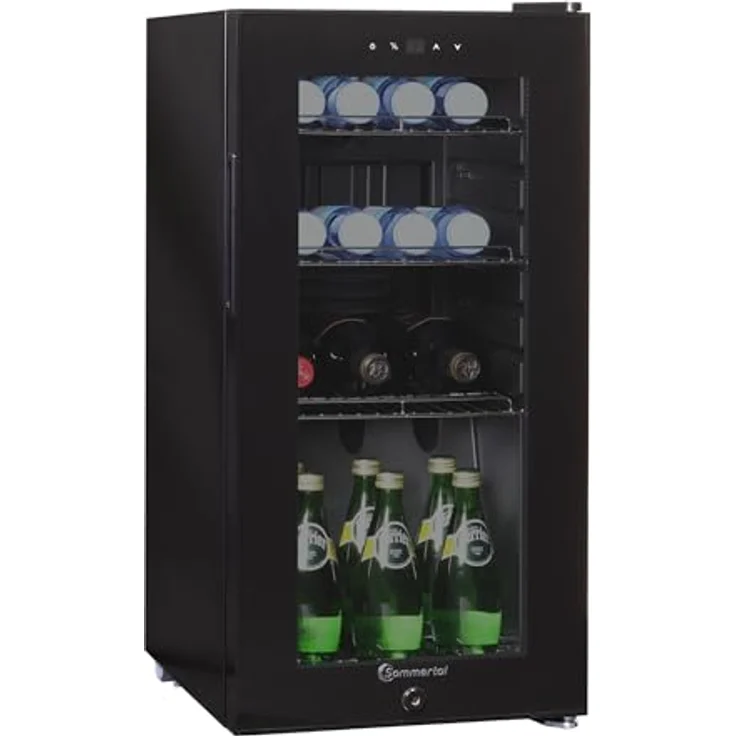 Sommertal Getränkekühlschrank GK50, 50L, 76 cm hoch, Touchscreen, Schloss, schwarz, energiesparend und leise – Bild 8