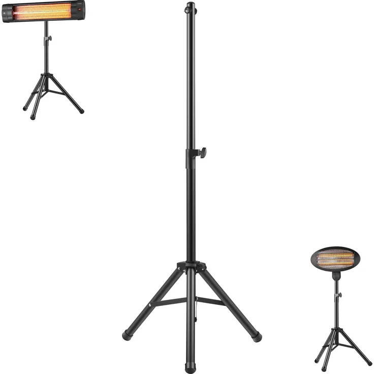 Echos Universalständer für Heizstrahler | Verstellbare Höhe: 120 - 180 cm | Tripod Ständer | Aluminium | Wasserfest | 1,8 kg