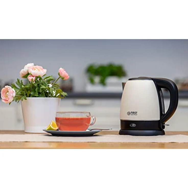 First Austria 5407-3-CR Wasserkocher, 2000 Watt, 1,2 Liter, Wasserstandsanzeige, Kontrollleuchte, beige – Bild 6