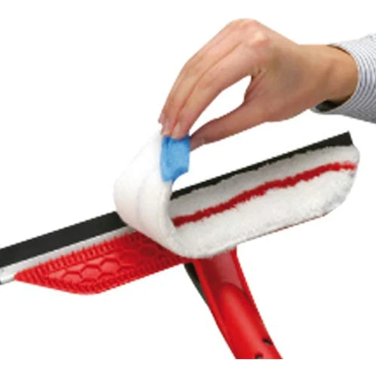 Vileda Profi Fensterwischer 2in1, Fensterabzieher und Einwascher mit Mikrofaserbezug, Fensterputzer für streifenfreie Fenster – Bild 2