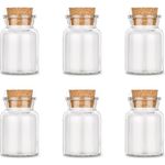 Ankerkraut Leeres Korkenglas, klein, 6 Stück, 170ml Volumen, ideal für Gewürze und Deko