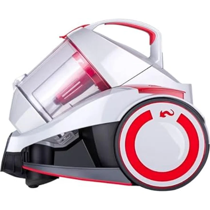 Dirt Devil Staubsauger ohne Beutel - DD2502 - 700W - HEPA 12 Filter - 9M Reichweite - mit Combibrush, Versenkter Bürste und Parkettbürste - 4.5KG - Staubsammelbox 1.8L - Grau/Rot – Bild 3