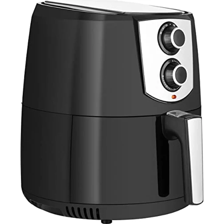 ECG AF 3501 Crispy Heißluftfritteuse, ohne Öl, 1400 W, Fassungsvermögen 3,5 l, Temperatureinstellung, Variable Zeiteinstellung bis zu 30 min, Automatische Abschaltung, Interner abnehmbarer Korb mit Antihaftbeschichtung, Wärmeanzeige, schwarz – Bild 4