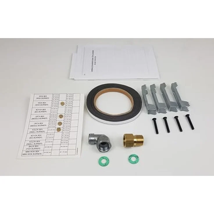 Gasline GAG90GLG Gaskochfeld 90cm Schwarz Glaskeramik mit 5 Brennern WOK Brenner 4,2 kW, 3,8kW Wok Brenner, autark, Erdgas 20mbar / Propangas 50mbar – Bild 6