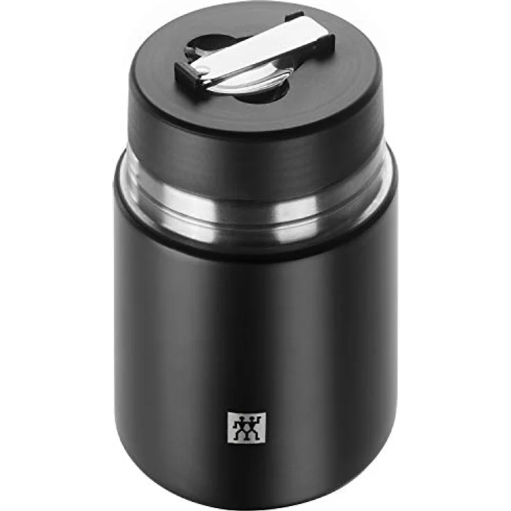 ZWILLING Thermo Speisebehälter, Integrierte Schüssel, Doppelwandisolierung, Inklusive Löffel, 700 ml, Höhe: 17 cm, Schwarz, Small - Preisvergleich – Bild 2