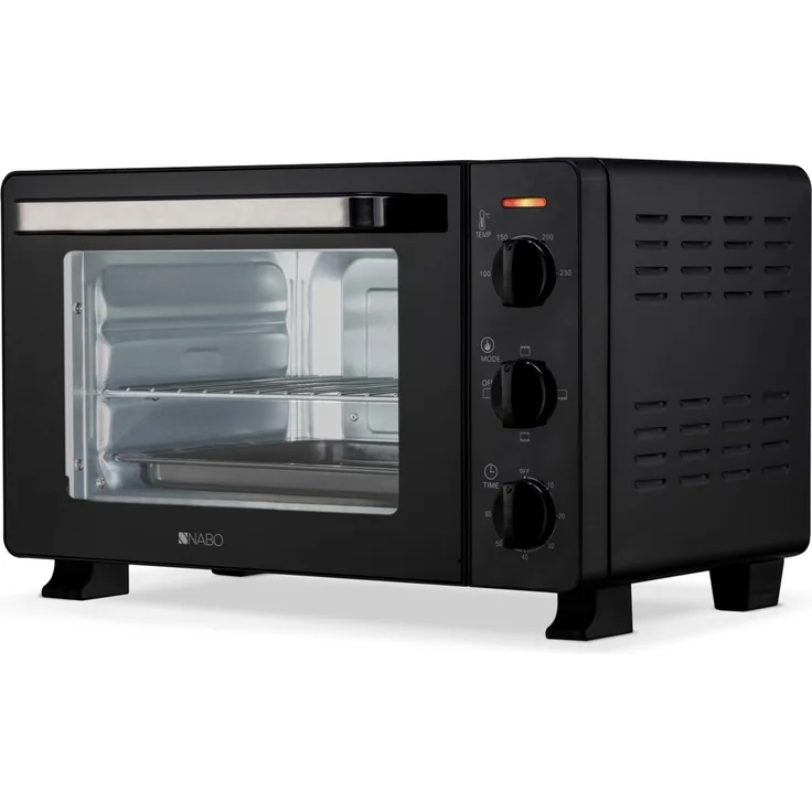 NABO Mini-Backofen BM 1600, 16 Liter, 1400 Watt, freistehendes Design, schwarz