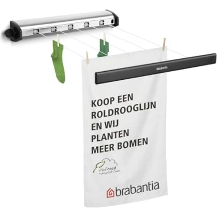 Brabantia Wäscheleine ausziehbar, aus Edelstahl – Bild 4