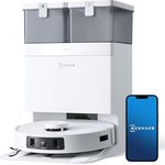 ECOVACS DEEBOT T30C Pro Omni Saugroboter mit Wischfunktion, 12800Pa Saugkraft, Auto-Entleerung, Heißlufttrocknung, 200min Laufzeit, Ideal für Tierhaare & Teppiche, Weiß