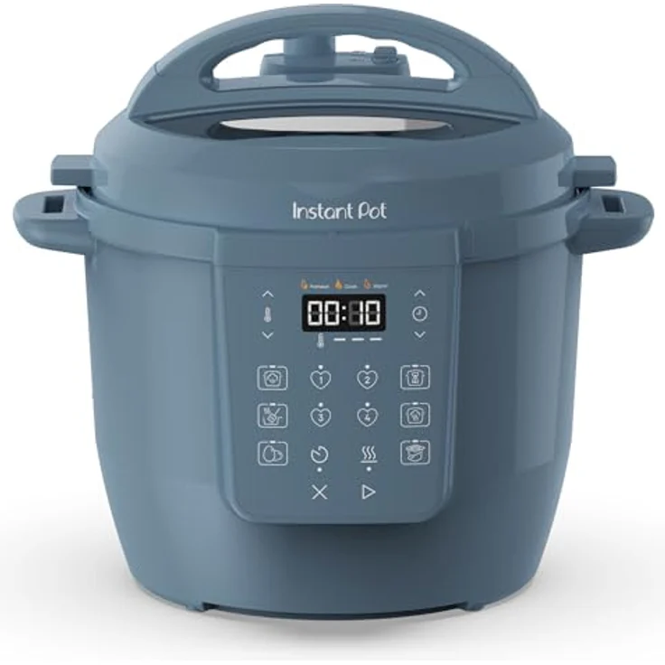 Instant Pot 7-in-1 Multikocher 5,7L – Schnellkochtopf, Schongarer, Dampfgarer, Joghurtbereiter, Edelstahl, Farbe Blau – Bild 1