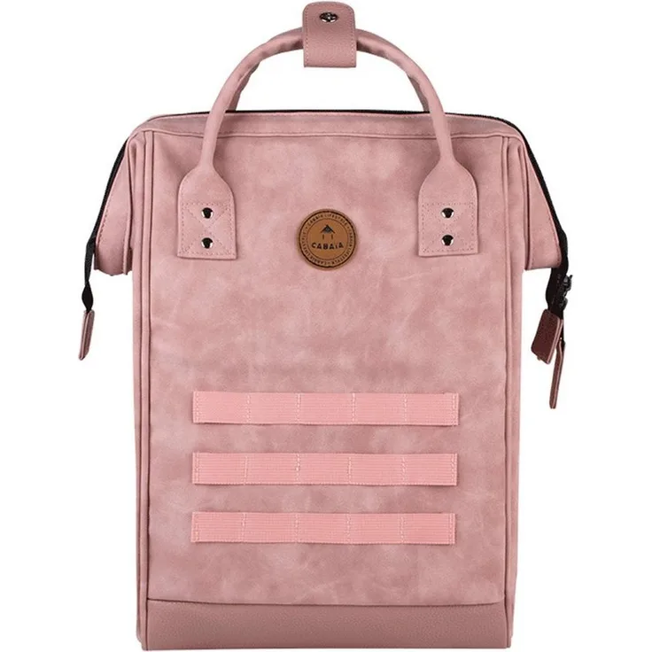 CABAIA Tagesrucksack Adventurer M Nubuck (3-tlg), Cityrucksack mit austauschbaren Vordertaschen, veganer Lederoptik-Look