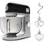 Kenwood kMix KMX750BK Küchenmaschine, 5 l Edelstahl Schüssel, Safe-Use-Sicherheitssystem, Metallgehäuse, 1000 Watt, inkl. 3-Teiligem Patisserie-Set und Spritzschutz, schwarz,Serie: kMix