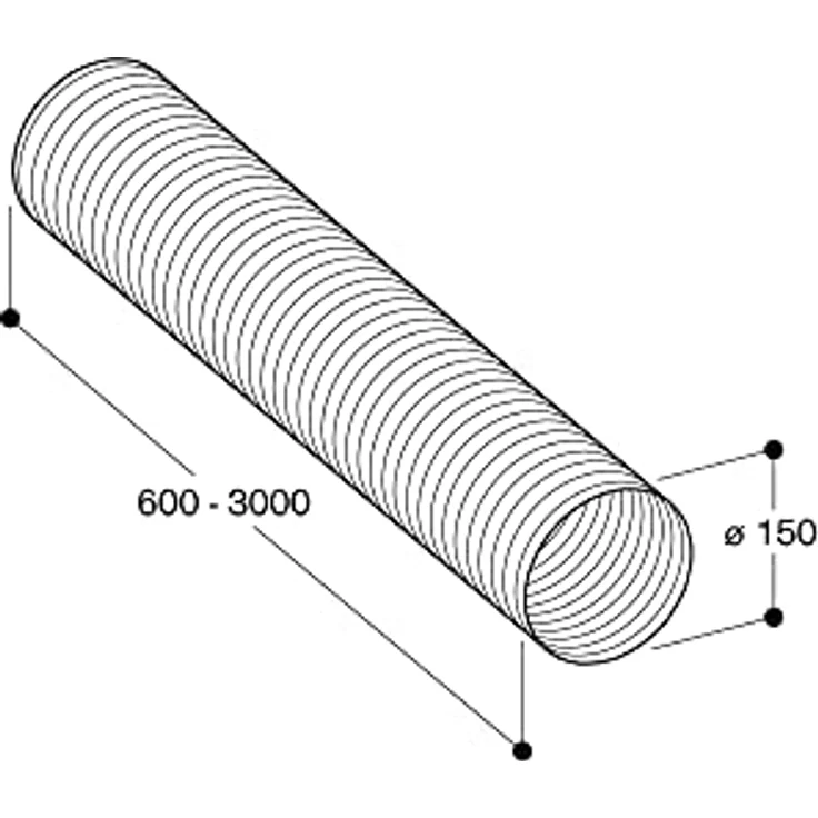 Bosch DZZ1XX1X1 Zubehör für Dunstabzüge, rundes Aluflex-Rohr, Made in Germany – Bild 2
