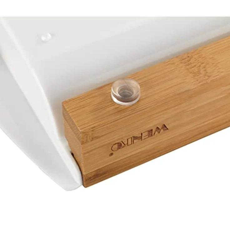 WENKO 53035100 Schneidebrett Bina, Küchenbrett, Schneidebrett mit 2 ausziehbaren Auffangschalen-Tabletts, Bambus, 40.5 x 4 x 25 cm, Braun – Bild 8