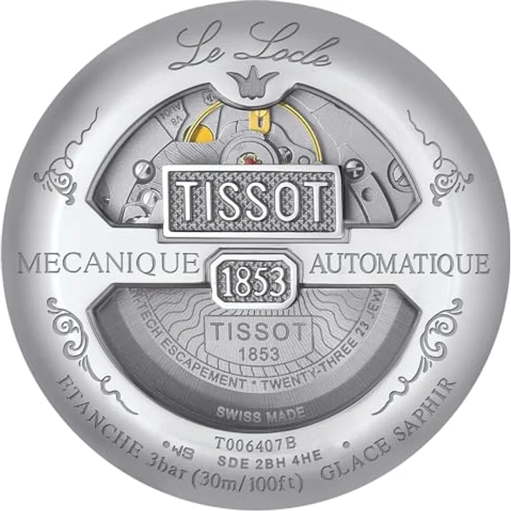 Tissot Herrenuhr Le Locle Automatic T006.407.11.033.00, Edelstahl mit römischem Zifferblatt und Datumsanzeige – Bild 3