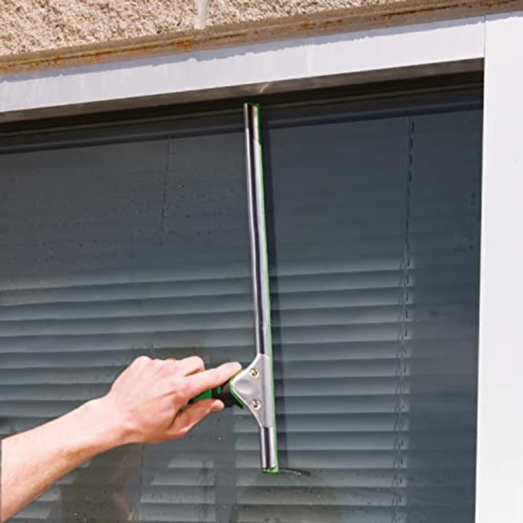 Unger ErgoTec Fensterwischer Breite 35 cm, mit S-Schiene und grünem Wischergummi – Bild 4