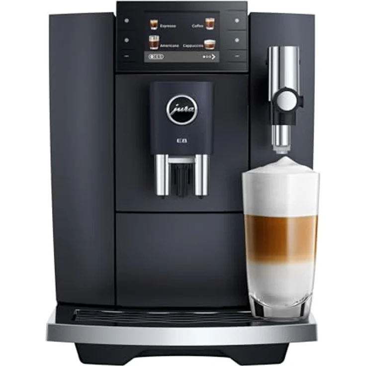 JURA E8 (ED) Cosmic Black, Kaffeevollautomat mit 27 Spezialitäten, Coffee Timer und Sweet-Foam-Funktion – Bild 1