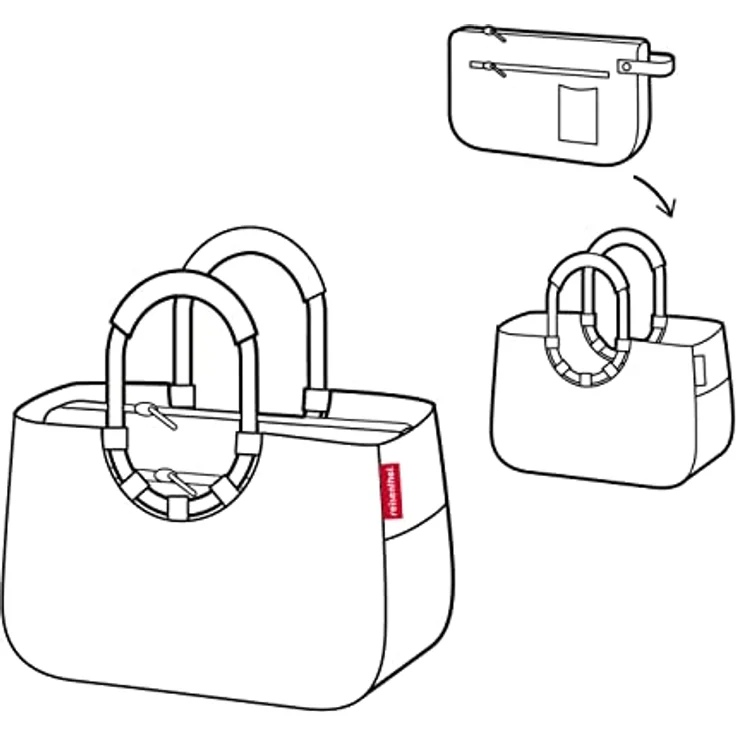 REISENTHEL® Shopper Einkaufstasche loopshopper M, wasserabweisend mit gepolsterten Tragegriffen, twist sky rose – Bild 5