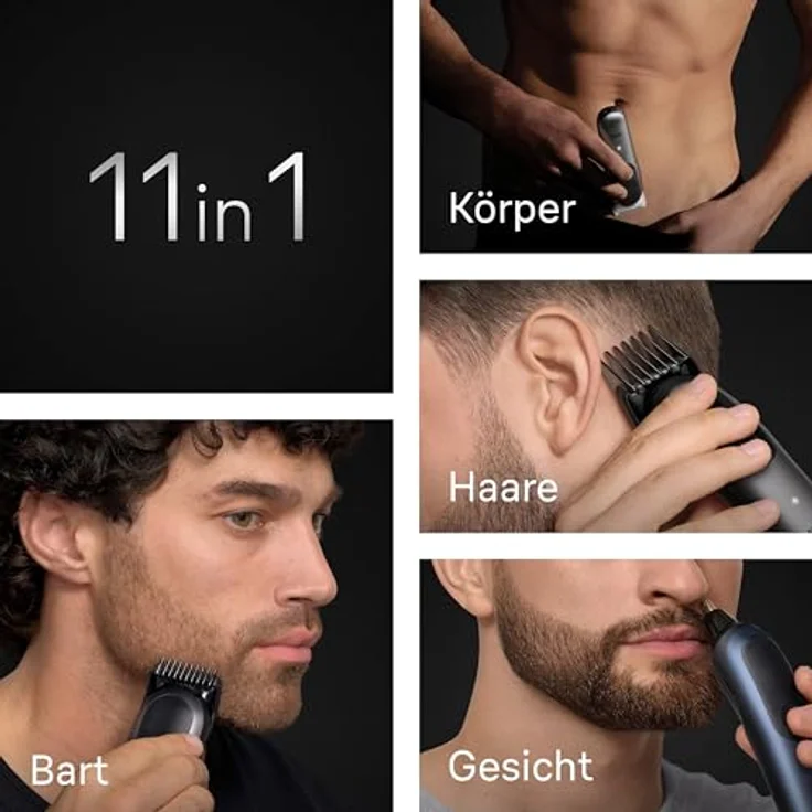 Braun All-in-One Series 7, 11-in-1 Groomingset, ProBlade, AutoSense, 120 Min Akku, AIO7540, Blau – Bild 3