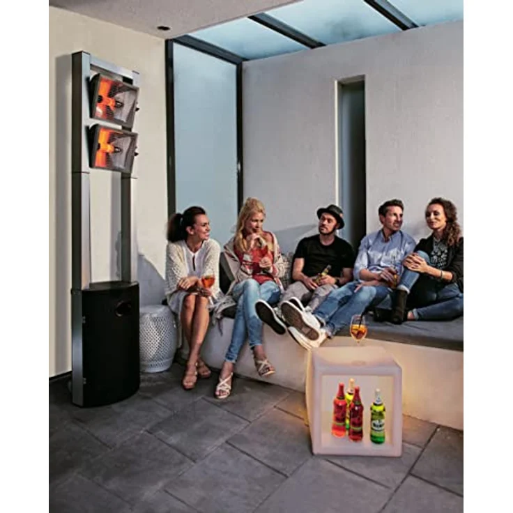 Enders® Terrassenheizer Gas ECOLINE PURE, Gas-Heizstrahler 5640, Terrassenstrahler mit Ultra Brenner-Technologie, Transporträder, Umkippsicherung – Bild 2