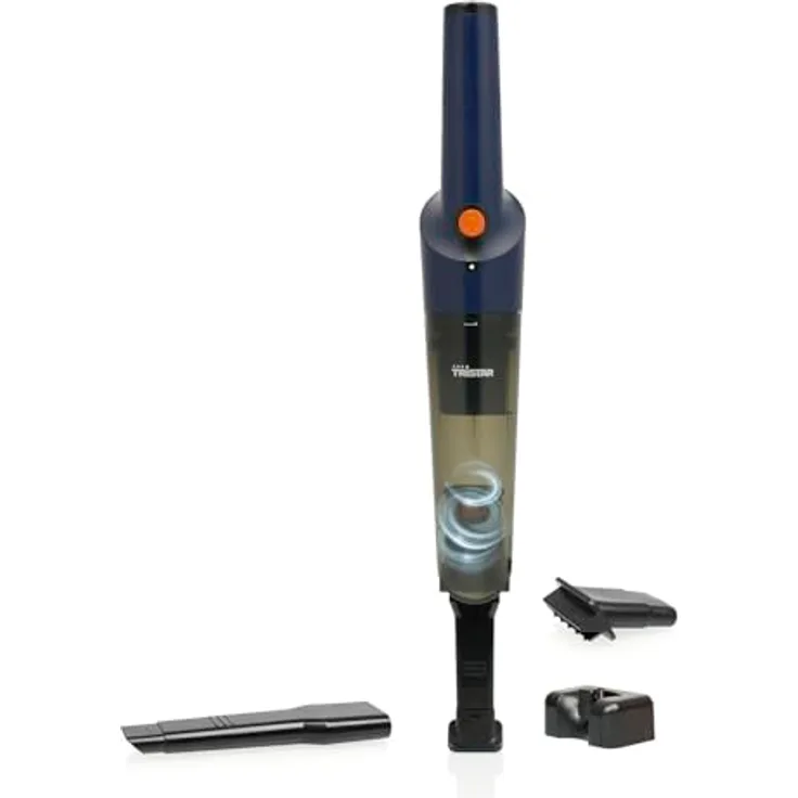 Tristar KR-3140 Handstaubsauger, kabellos mit 65W DC-Motor, Nass- und Trockenreinigung, 2 Saugstufen, 24 Min. Laufzeit, inkl. Ladestation, Fugendüse & Möbelbürste