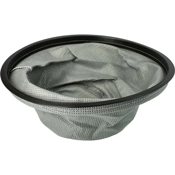 vhbw Sackfilter kompatibel mit Kaminer Aschesauger 10L/15L Kaminsauger - Abwaschbarer Ersatz-Filter in Schwarz Grau – Bild 2