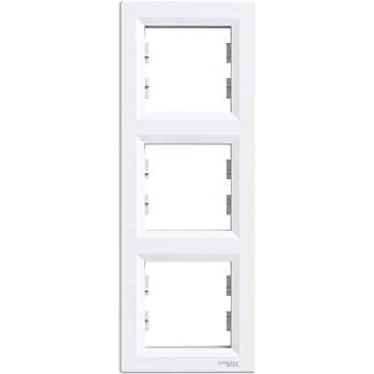 asfora – Rahmen, Set von 3 Rahmen senkrecht, Schneider Electric, Colour, weiß, New