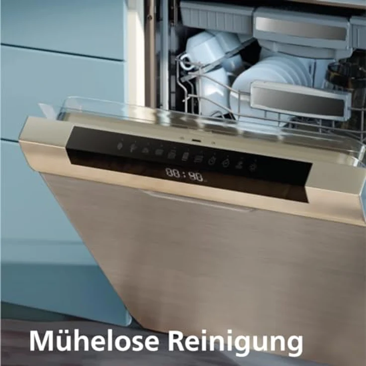 Philips Heißluftfritteuse 3000 Series NA353/10, Dual Basket Airfryer mit 9L Kapazität (3L+6L), 2750 W, RapidAir Technologie, Digitales Display, HomeID App, Weiß/Champagne – Bild 8
