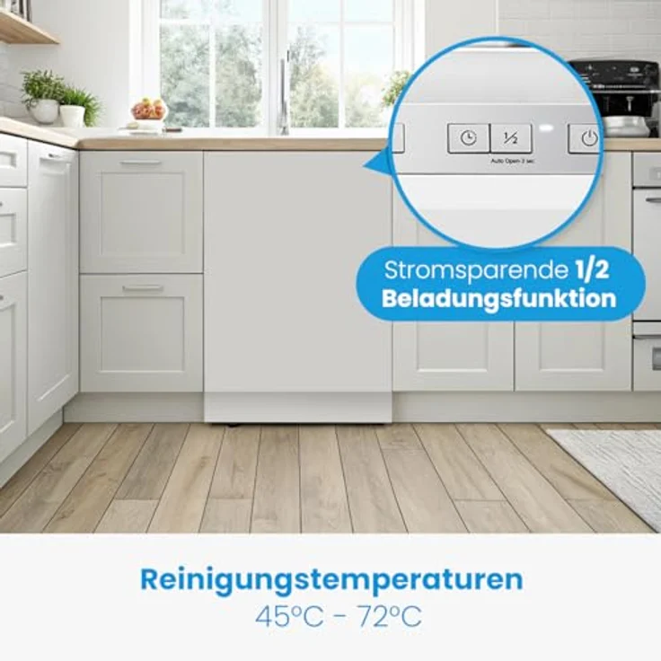 Bomann® Geschirrspüler GSPE 7420 VI, 45 cm vollintegrierbar für 10 Maßgedecke, 5 Programme, Programm-Startvorwahl 1-24 h, automatischer Türöffner, silbergraue Geschirrkörbe – Bild 4