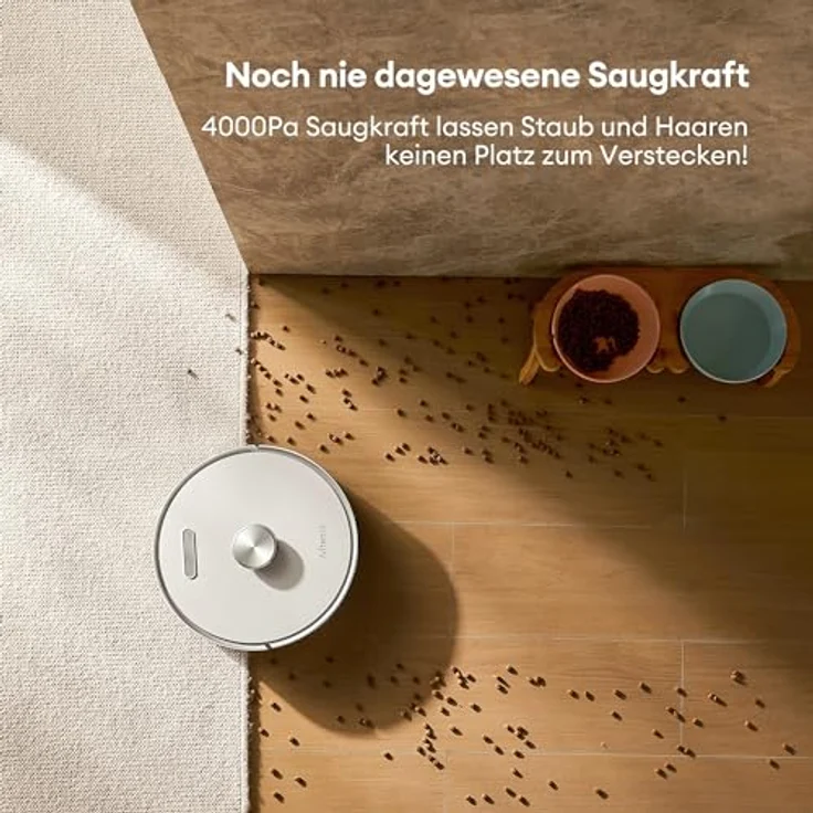 Ultenic T10 Pro Saugroboter mit Wischfunktion, 4000 Pa Staubsauger mit Absaugstation und UV Licht, LiDAR Navigation, Laufzeit 220 Min, APP/Alexa Kontrolle, Teppiche und Tierhaare – Bild 3