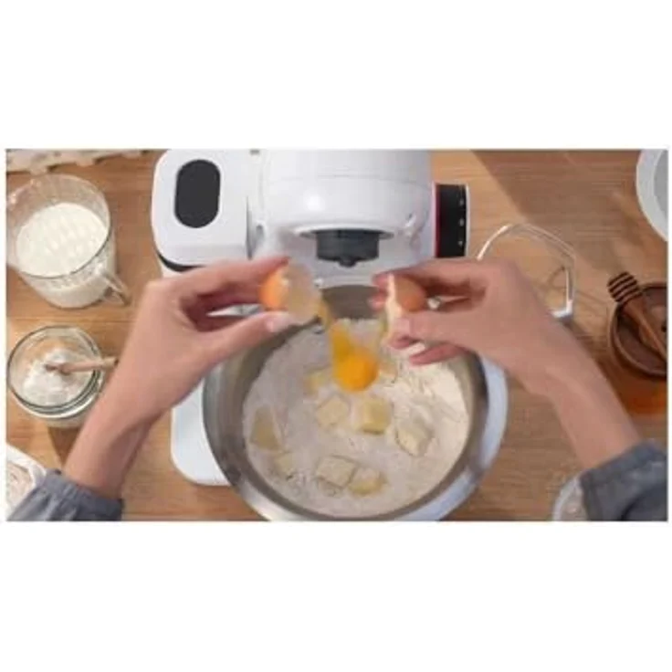 Bosch MUMS2EW20 Küchenmaschine, 700W, 3,8L Schüssel, 4 Arbeitsstufen, inkl. Standmixer, Durchlaufschnitzler, weiß – Bild 4