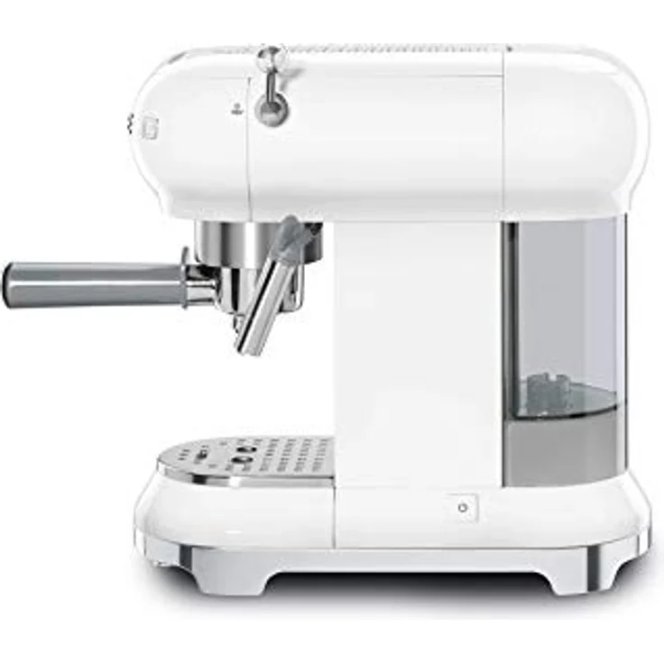 Smeg ECF01 WHEU Siebträgermaschine, 1l Wassertank, Dampfdüse, 1350 Watt – Bild 4